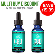 Load image into Gallery viewer, MULTI BUY DEAL: 2x 15ml Full Spectrum CBD Oil Tincture&#39;s - 2000mg