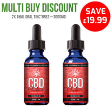 Load image into Gallery viewer, MULTI BUY DEAL: 2x 15ml Full Spectrum CBD Oil Tincture&#39;s - 3000mg