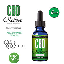 Load image into Gallery viewer, CLEARANCE OFFER: CBD Relieve | 5ml Full Spectrum CBD Oil Tincture - 175mg