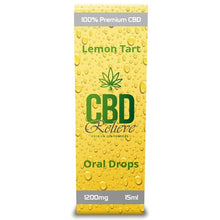 Load image into Gallery viewer, CBD Relieve | 15ml Full Spectrum Oral Drops - Lemon Tart 1200mg