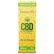 Load image into Gallery viewer, CBD Relieve | 15ml Full Spectrum Oral Drops - Lemon Tart 600mg