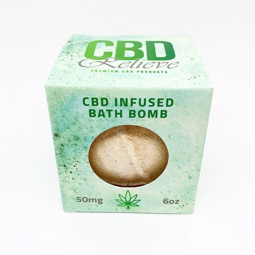 CLEARANCE OFFER | CBD Relieve | 6oz CBD Infused Bath Bomb 50mg - RELAX