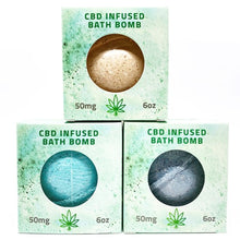 Load image into Gallery viewer, CLEARANCE OFFER | CBD Relieve | 6oz CBD Infused Bath Bomb 50mg - RELAX